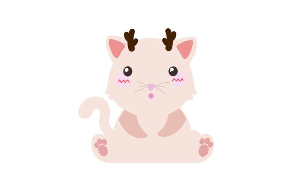Christmas Cat Kawaii SVG Cut file by Creative Fabrica Crafts · Creative ...