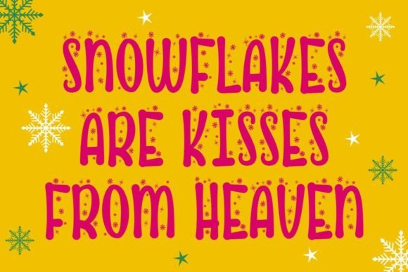 Cute Snow Font PNG with transparent background - Preview 1