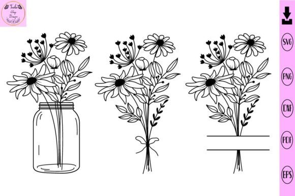 Flower Svg Floral Bouquet Flowers Svg Graphic by Tadashop Design ...