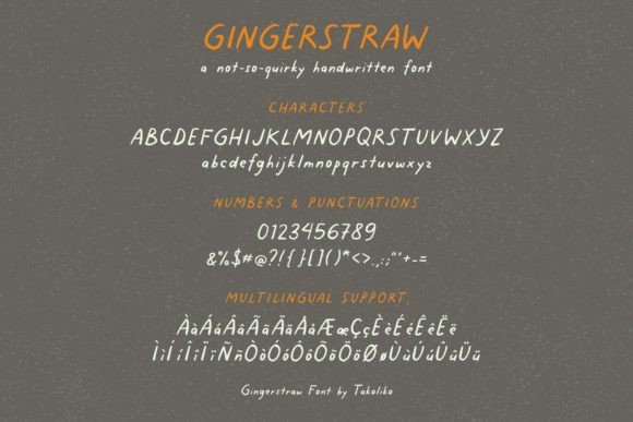 Gingerstraw Font - Preview 6