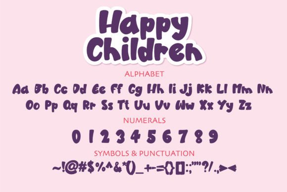 Happy Children Font - Preview 1