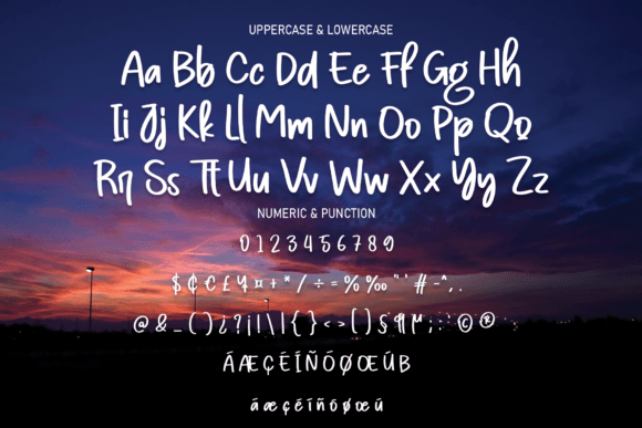 Hello Night Font PNG with transparent background - Preview 6