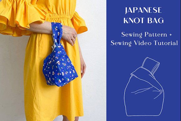 Japanese Knot Bag Sewing Pattern