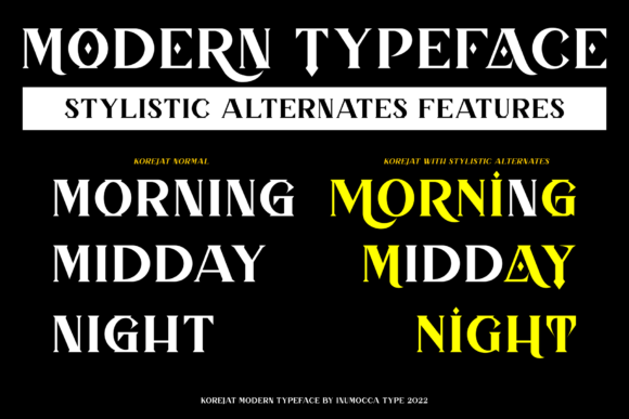 Korejat Font PNG with transparent background - Preview 3