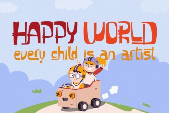 Laughing Kids Font PNG with transparent background - Preview 5