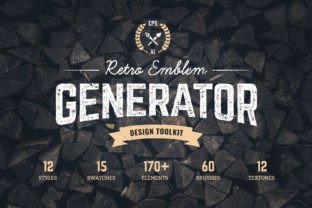 Emblemb Generatior Logo Maker | Retro Emblem Generator Graphic by Vecster · Creative Fabrica