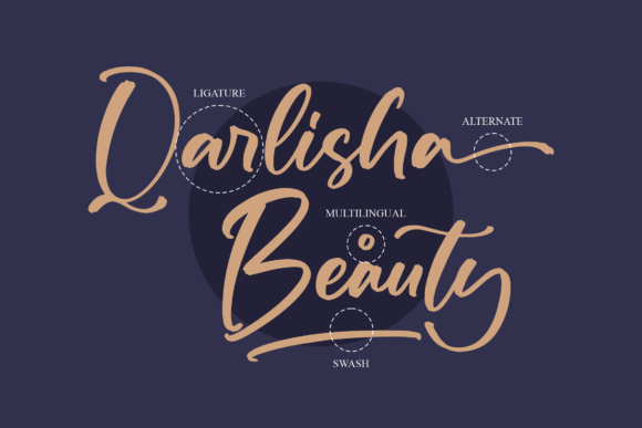 Qarlisha Font PNG with transparent background - Preview 1
