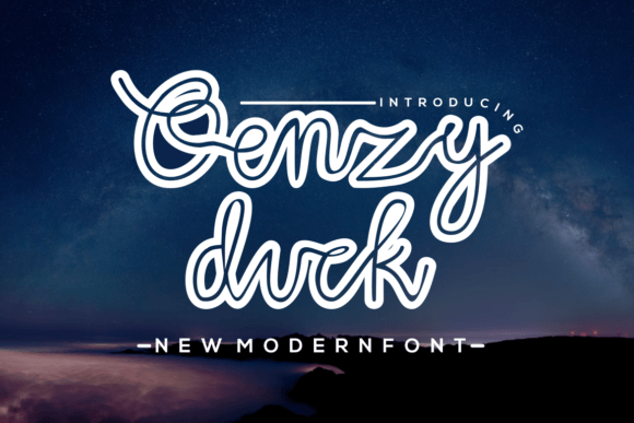 Qenzyduck Font font preview - 1