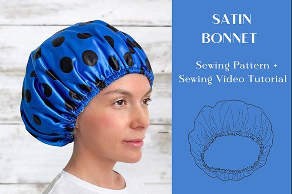 Reversible Satin Bonnet Sewing Pattern