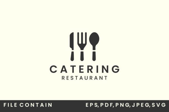 Spoon, Fork, Knife with Vintage Logo