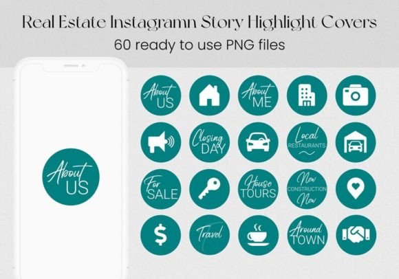 60 Teal Real Estate Instagram Highlights