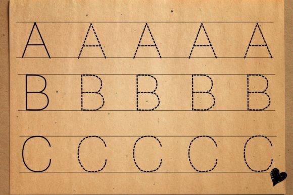 Abc Alphabet Tracing Font - Preview 1