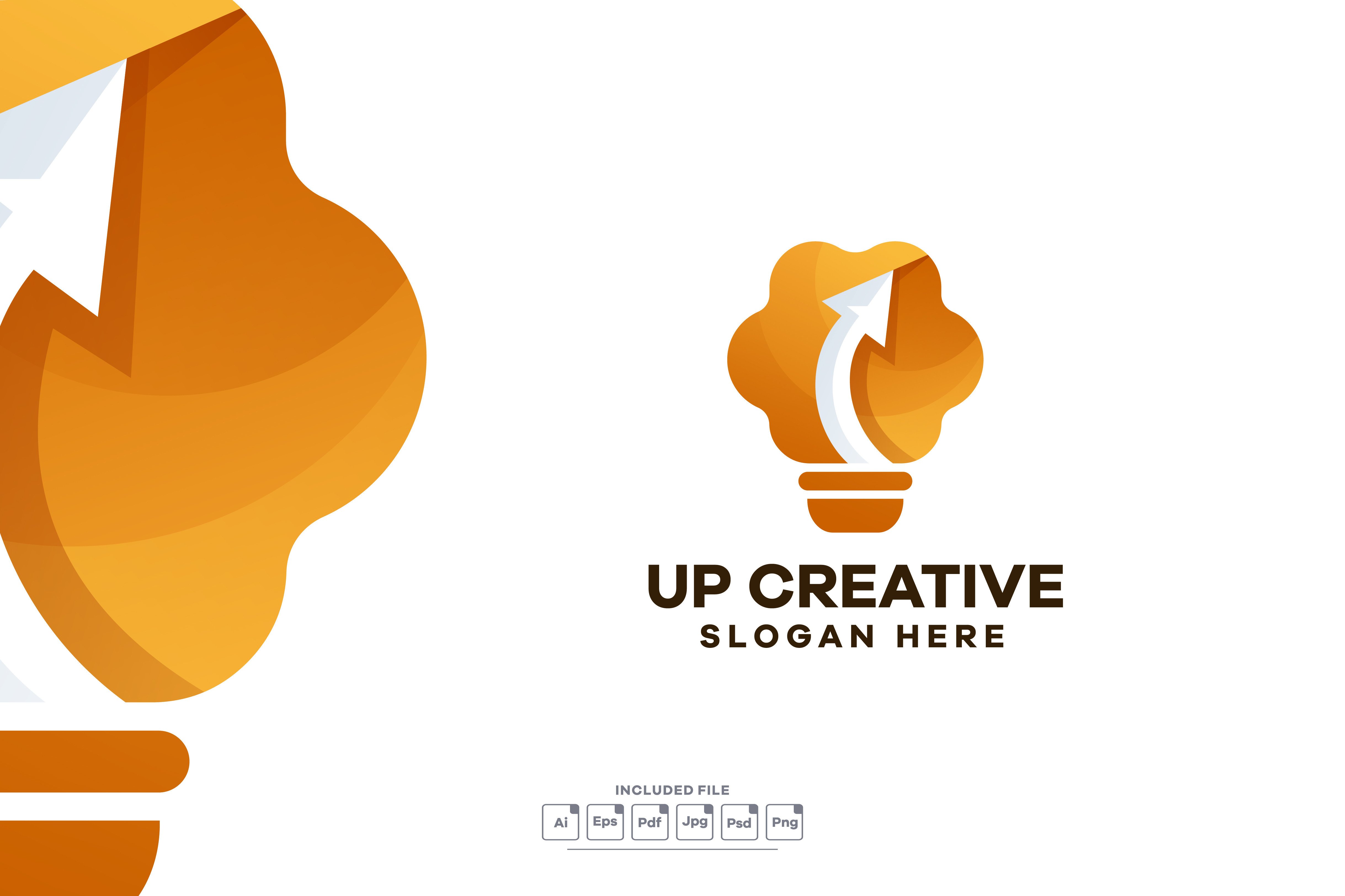 Brain Lamp Gradient Logo Design Graphic by yuanesei · Creative Fabrica