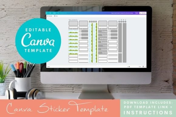 Canva Label Planner Sticker Template