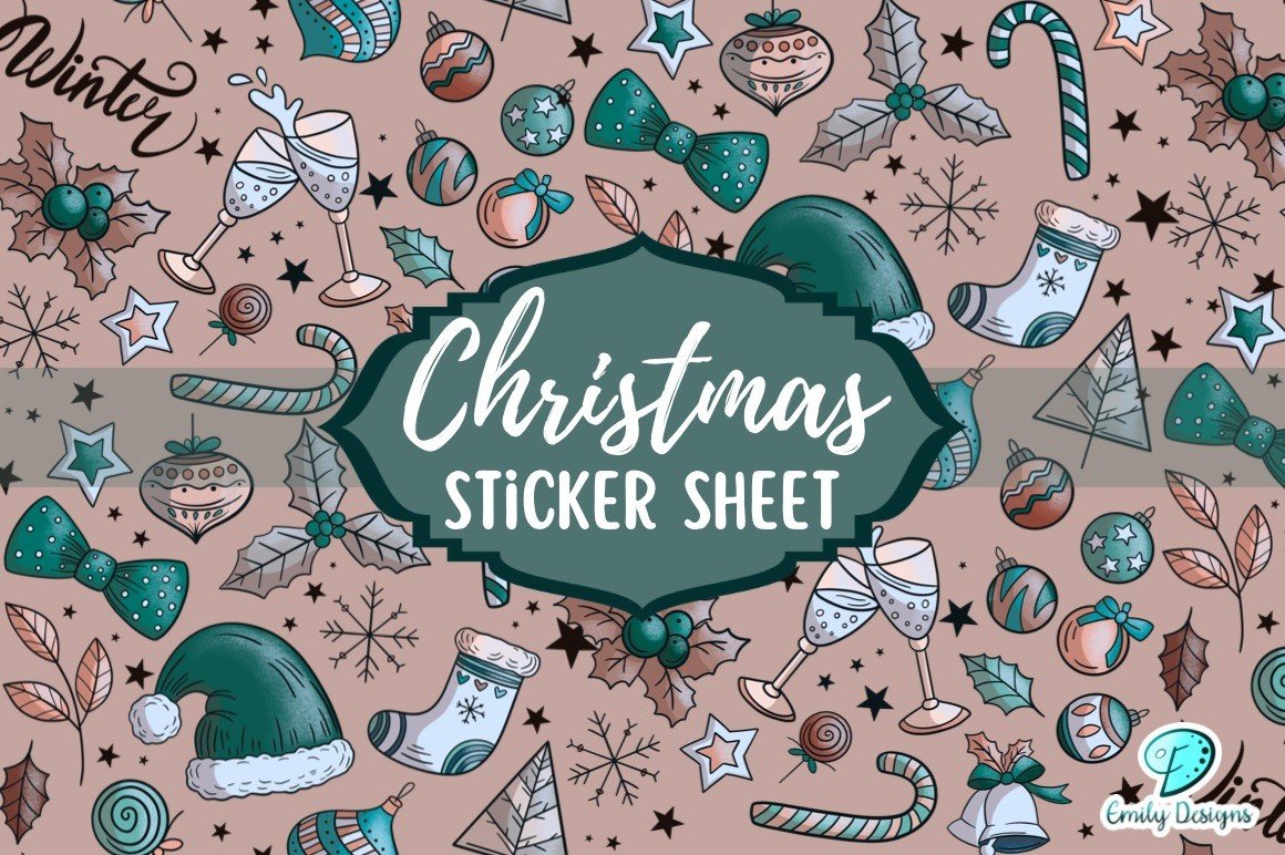 Christmas Sticker Pack Green