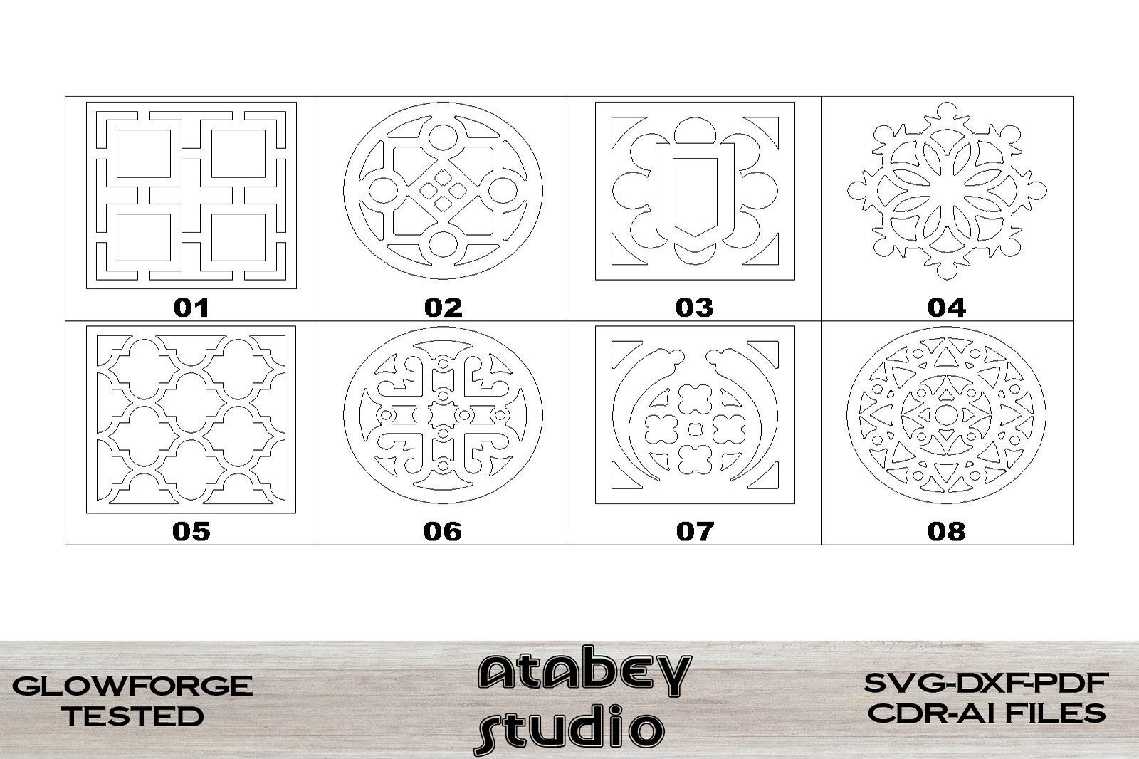Coaster Jigs Vector Coaster Set Svg Vector File for Lasercut · Creative Fabrica