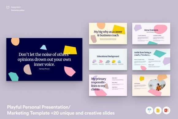 Colorful Marketing Template Grafica Modelli di Presentazione Di Noon-Studio