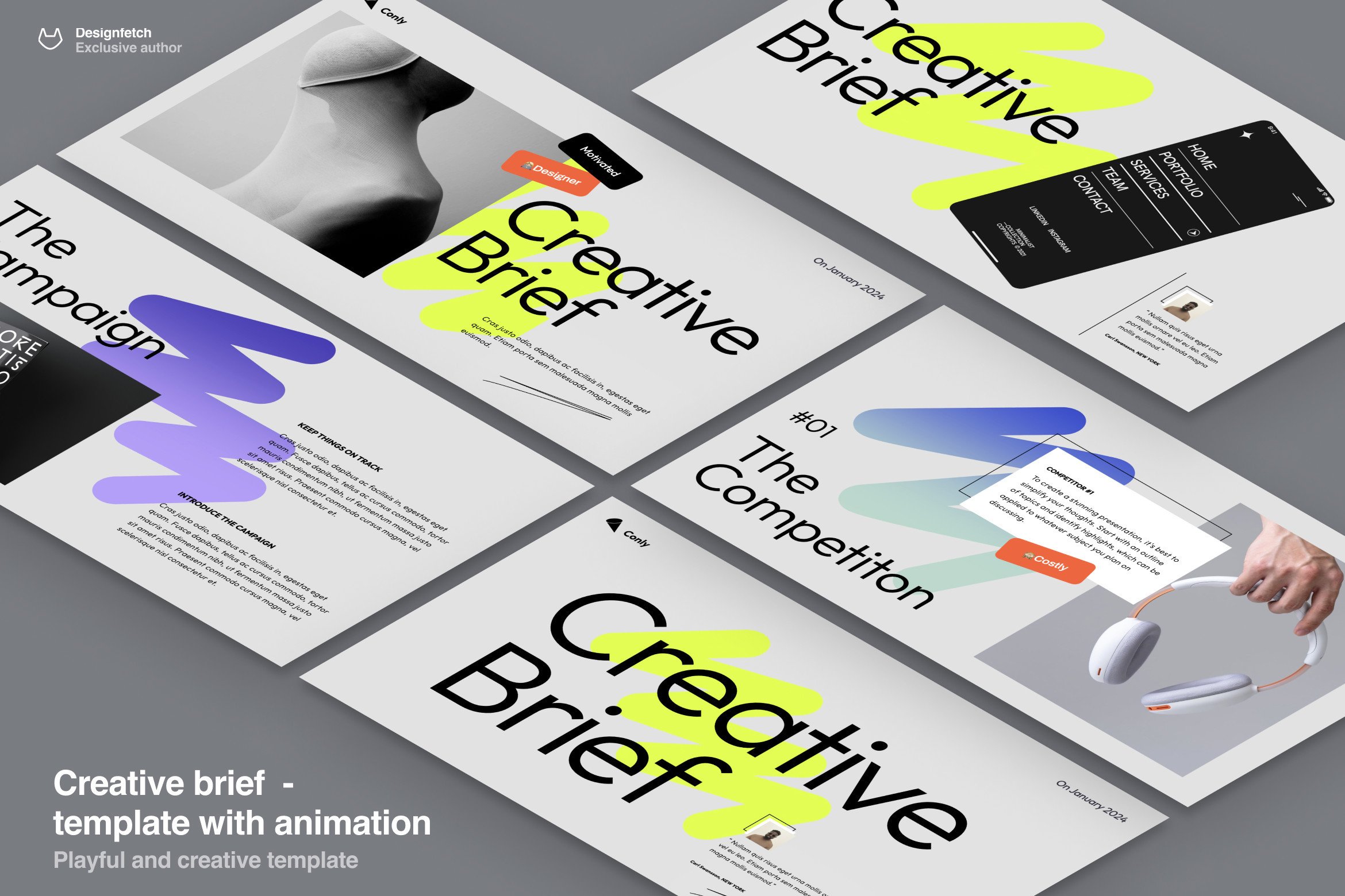 Conly Creative Brief Presentation Template for Freelancers and Agencies