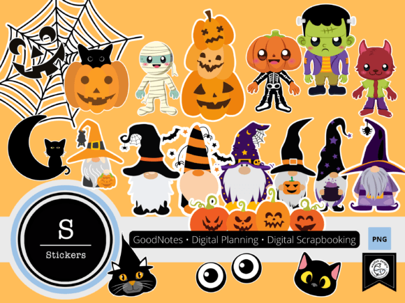Digital Halloween Stickers