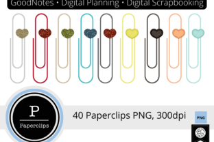 Digital Planner Stickers Paperclip Set, Graphic by Wetfish Designs ...