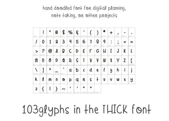Doodle Board Font PNG with transparent background - Preview 1