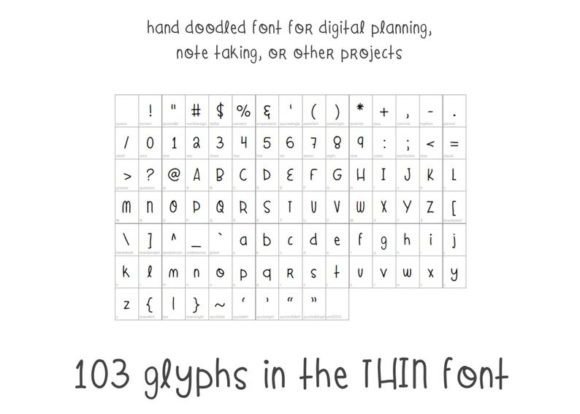 Doodle Board Font PNG with transparent background - Preview 2