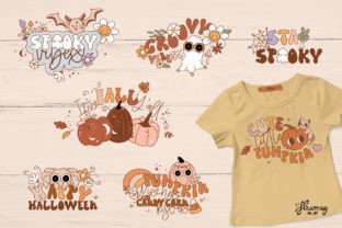 Groovy Retro Halloween - Clipart Bundle Graphic by huxmay · Creative ...