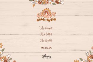 Groovy Retro Halloween - Clipart Bundle Graphic by huxmay · Creative ...