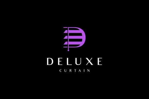Letter D Curtain Drape Window Logo