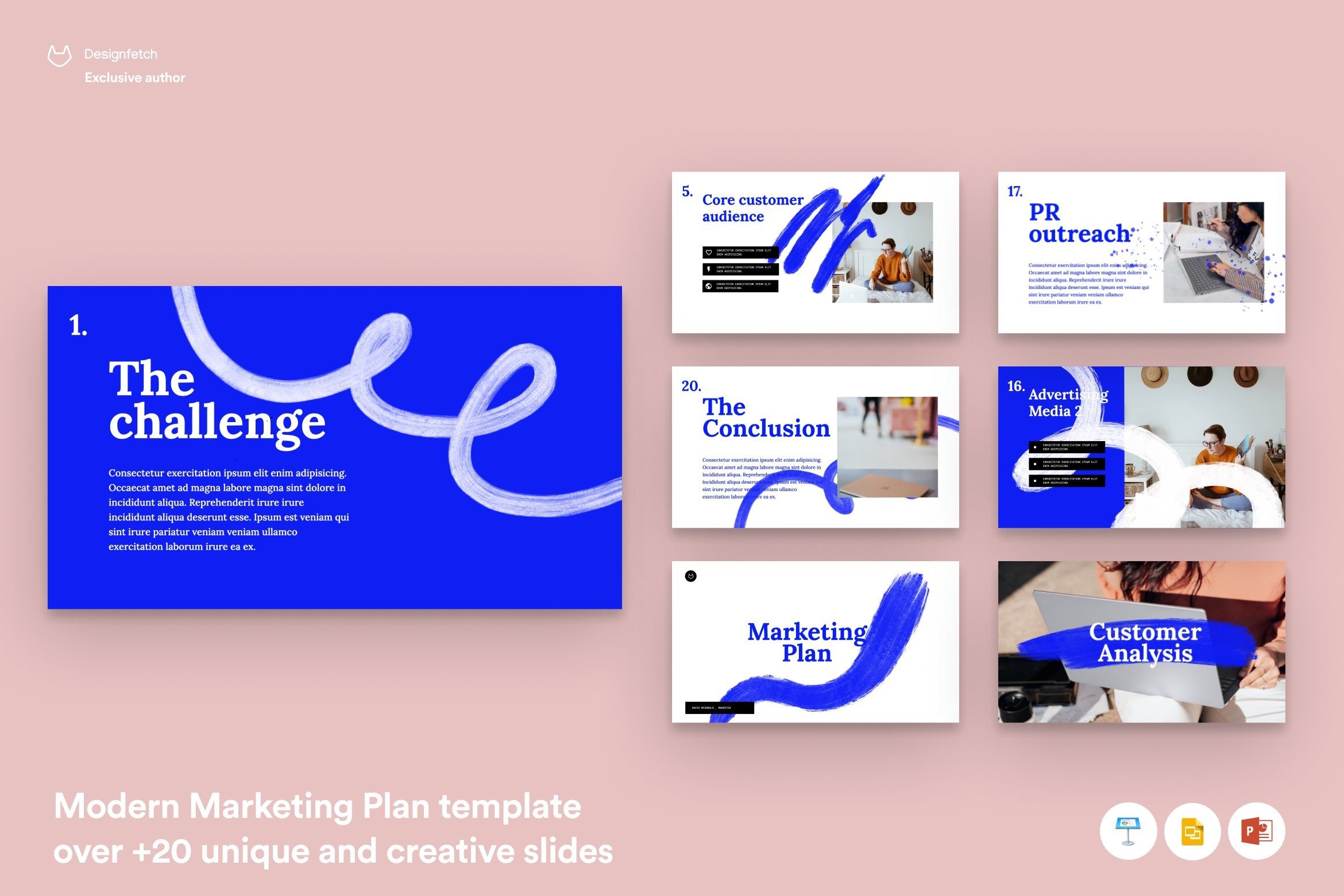 Plantilla de plan de marketing moderno