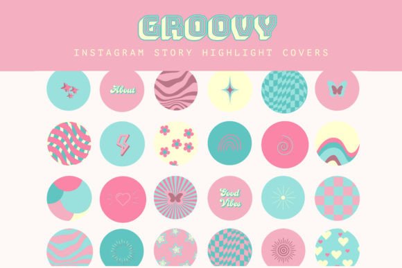 Pink Retro Instagram Highlight Covers