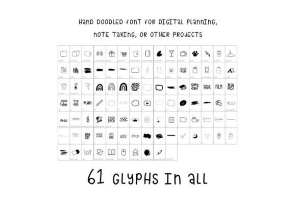 Planner Dingbats Font PNG with transparent background - Preview 1