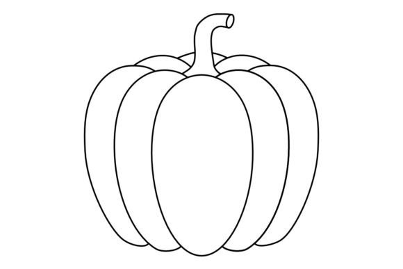 Pumpkin LineArt Procreate Brush Stamp