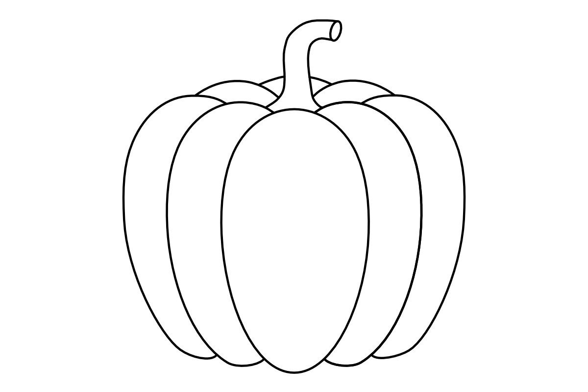 Pumpkin LineArt Procreate Brush Stamp