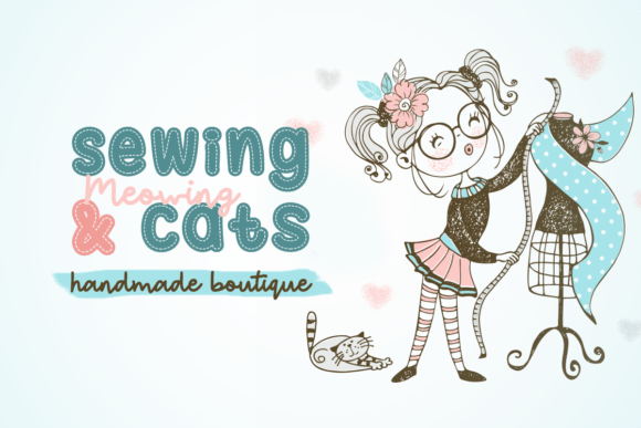 Quirky Stitch Font PNG with transparent background - Preview 2