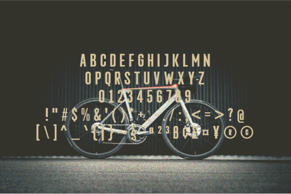 Roadbike Font PNG with transparent background - Preview 1