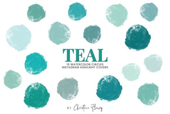 Teal Watercolor Instagram Story Cover