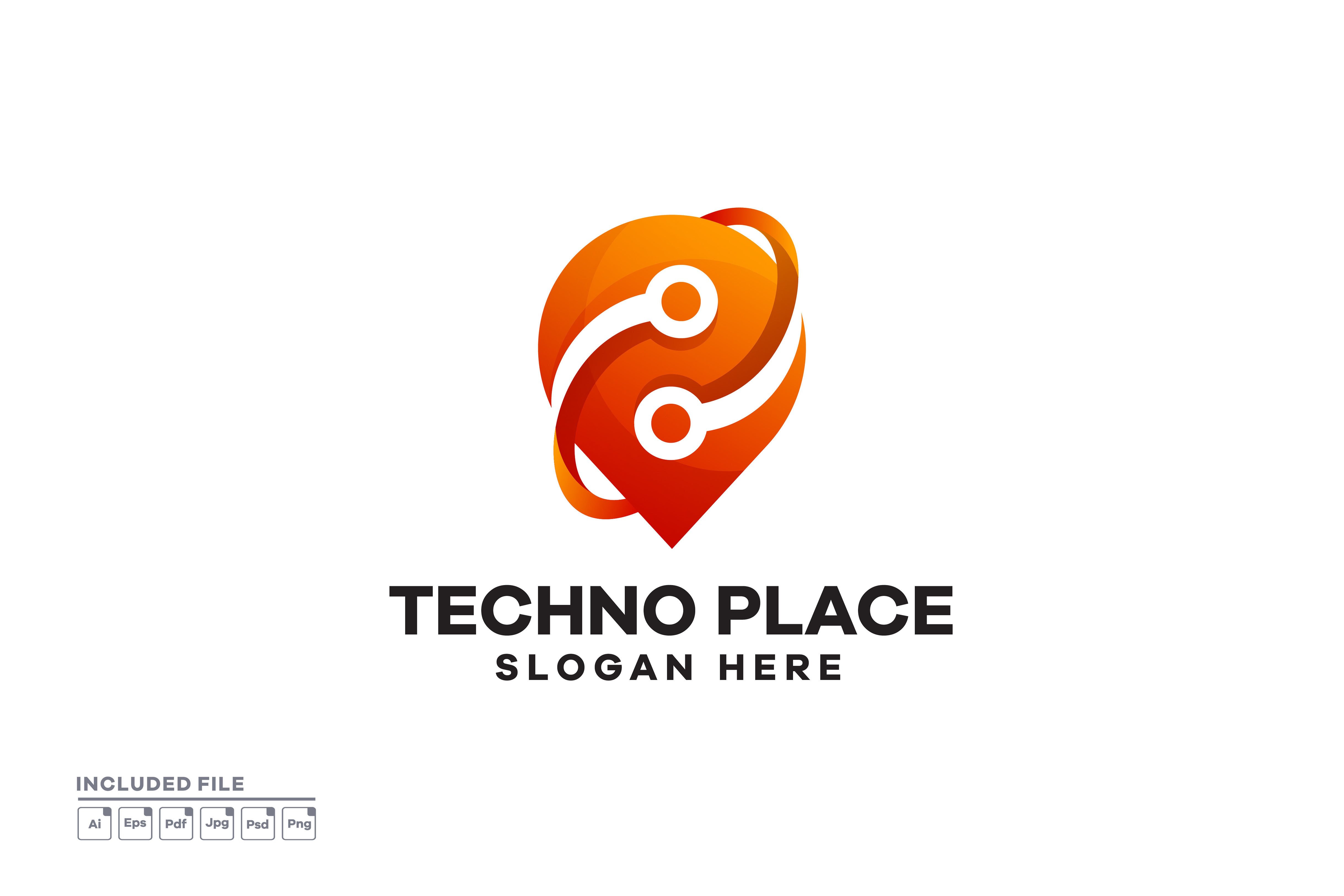 Techno Place Gradient Logo Design Graphic by yuanesei · Creative Fabrica