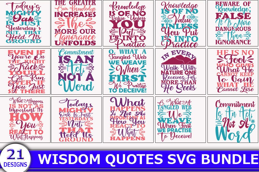 WISDOM Quotes Designs Bundle Graphic by ST Studio · Creative Fabrica
