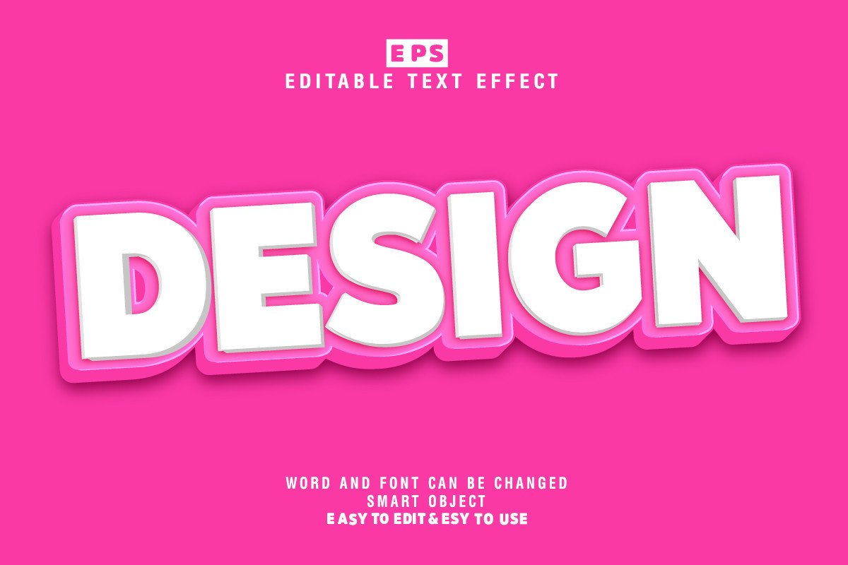 Design 3d Editable Text Effect Vector Graphic by TrueVector · Creative ...
