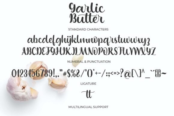 Garlic Butter Font PNG with transparent background - Preview 6