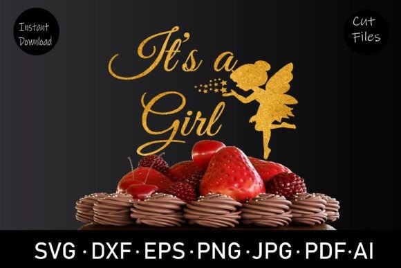 It's a Girl SVG, Baby Shower SVG Graphic Crafts By Rizu Designs