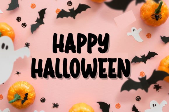 Retro Halloween Font PNG with transparent background - Preview 2