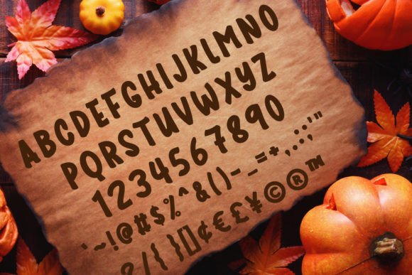 Retro Halloween Font PNG with transparent background - Preview 3
