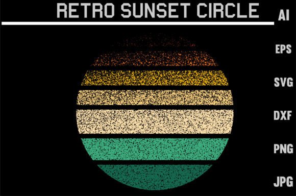 Retro Sunset Circle