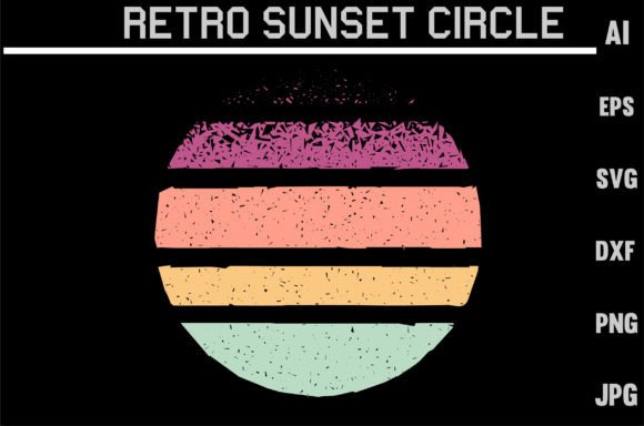 Retro Sunset Circle