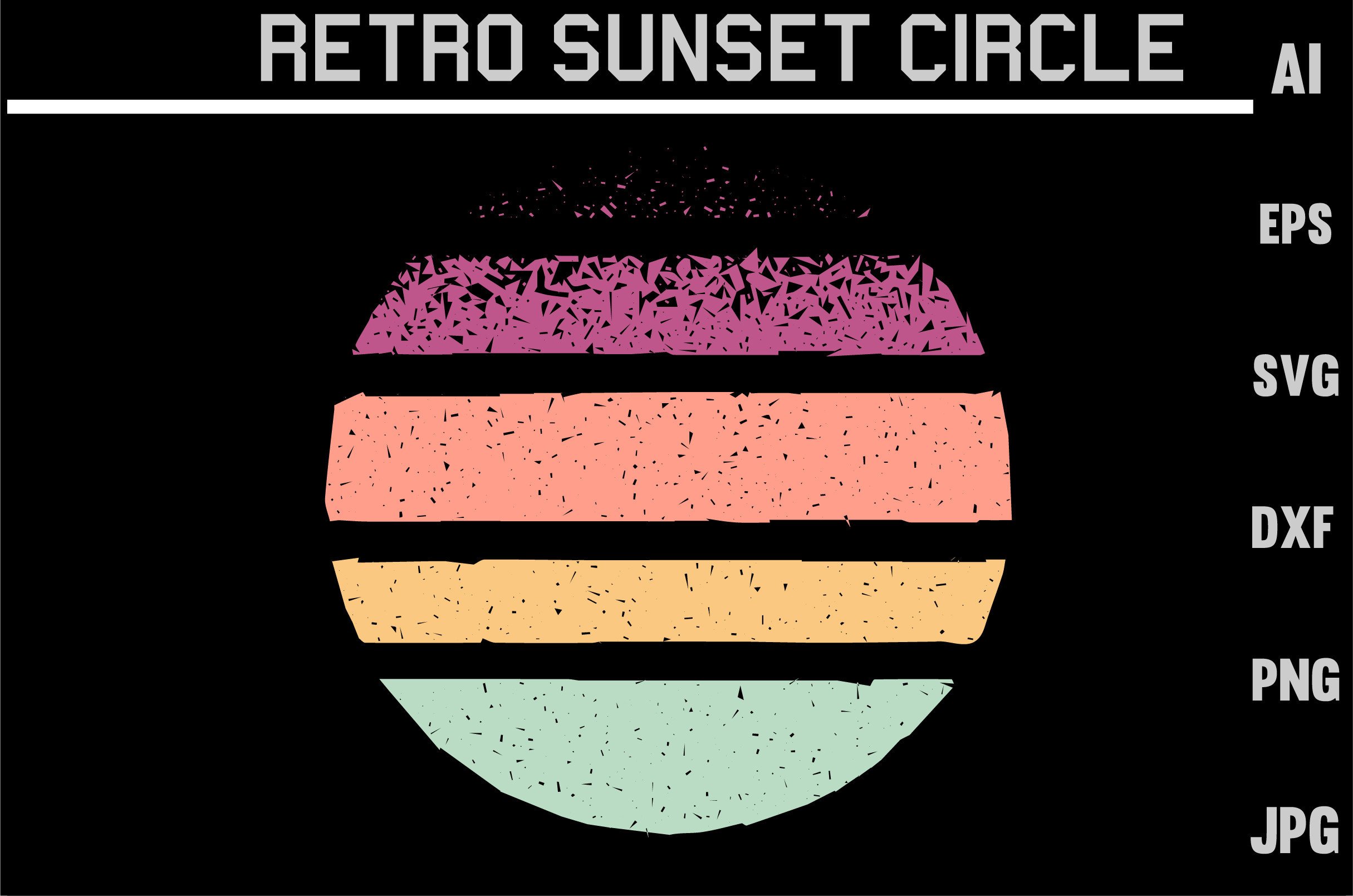 Retro Sunset Circle