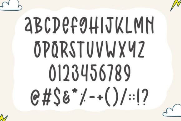 Salvia Cloudy Font PNG with transparent background - Preview 2