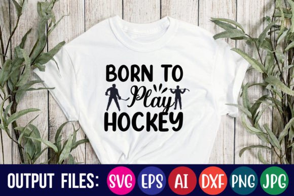 Born to Play Hockey Grafika Projekty Koszulek Przez creative mass