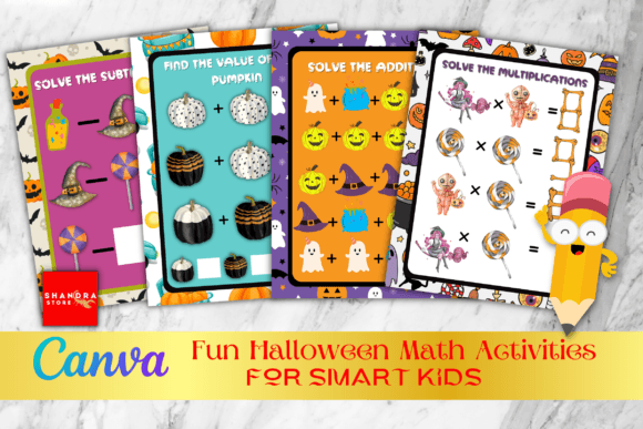 Canvafun Halloween Math Activities Graphics